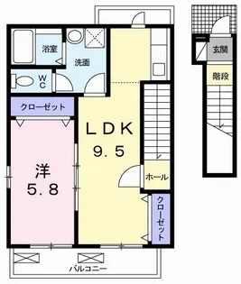 フォーレ宝町【2階】の間取り