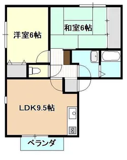 グリーンコート鳥屋野【2階】の間取り