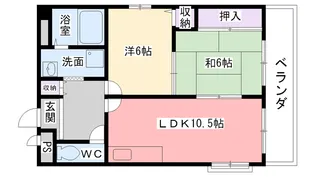 パインヒル西宮【2階】の間取り