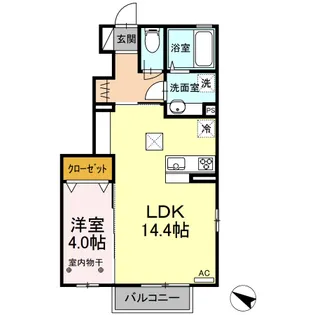 ラヴィベール【1階】の間取り