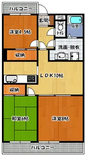 メゾン・ヴァンテアン【2階】の間取り