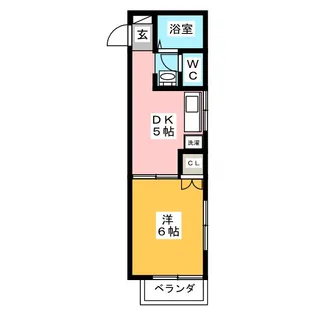 コーポみのる【1階】の間取り