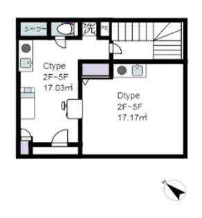 一道ビル【4階】の間取り