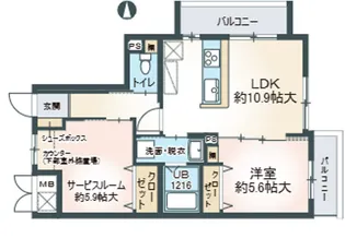 アプリコット長居【3階】の間取り