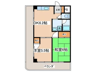 三ツ木駅前ビル【4階】の間取り