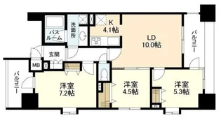 パークフラッツ横濱公園【8階】の間取り