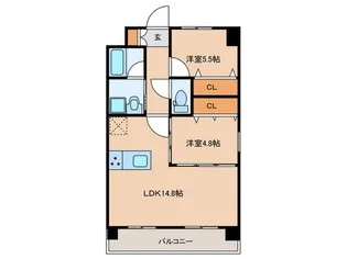 SQUARE箱崎東【3階】の間取り