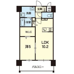 パルテール隈府【5階】の間取り