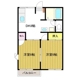 フレグランス八乙女B【1階】の間取り