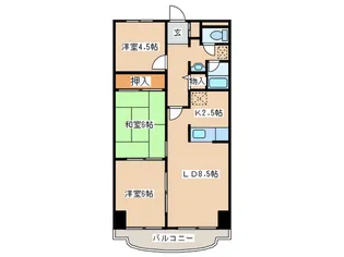 ステ-ションハイツ山本【7階】の間取り