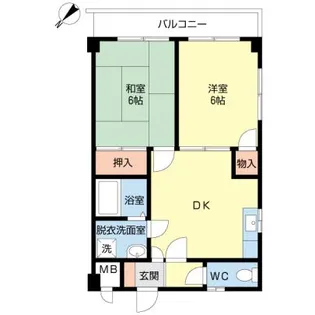 オークハウス B館【2階】の間取り