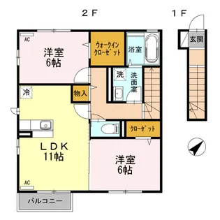 アヴニール【2階】の間取り