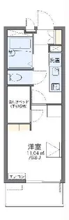 レオパレスプレジャー 宇都宮【3階】の間取り