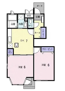 カーサ中【1階】の間取り