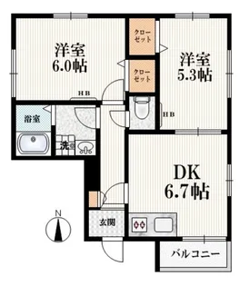 T&H【1階】の間取り