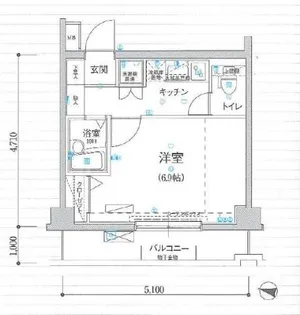 リヴシティ新宿壱番館【5階】の間取り