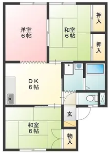 レジデンスビューティー D棟【1階】の間取り