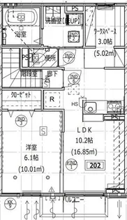 IEDES泉滝尻【2階】の間取り
