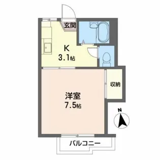 ホワイトパレス青葉A【2階】の間取り