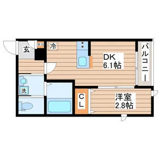【新築】ガス割第14弾 プログレス河原町【3階】の間取り