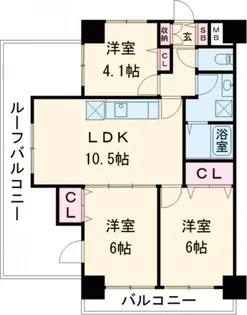 朝日パリオ東青梅【3階】の間取り