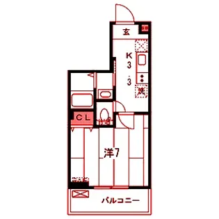 ラフォレヒダカ磯子【3階】の間取り