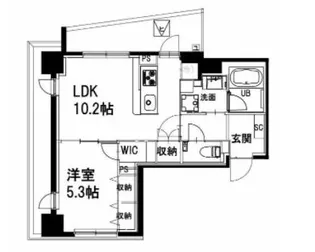 市ヶ谷仲之町ヒルズ ウイング South棟【3階】の間取り