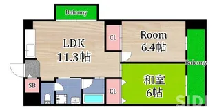 大橋マンション二番館【3階】の間取り