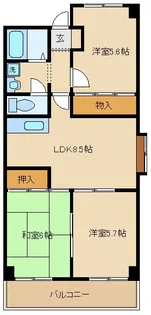 第5千代田マンション【5階】の間取り