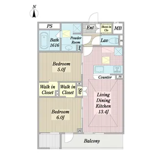 K・GFLATResidence C棟【2階】の間取り