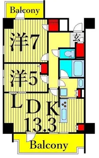 レジディア町屋【12階】の間取り