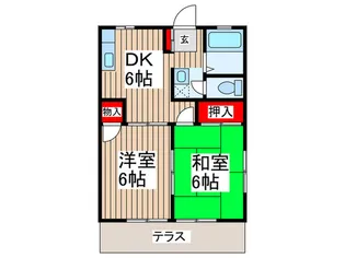 ユタカパナハイツ【1階】の間取り