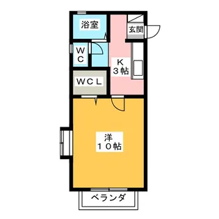 カーサ・ベルデA【2階】の間取り