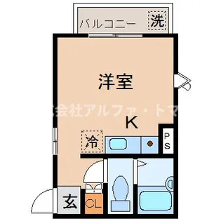 扇町ローズガーデン【2階】の間取り