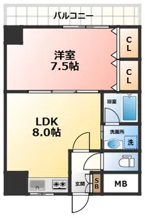 クレセント石本【3階】の間取り