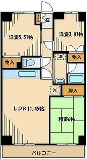 プロミネンス芦花【6階】の間取り