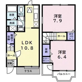 ヴァンベール大上II【1階】の間取り