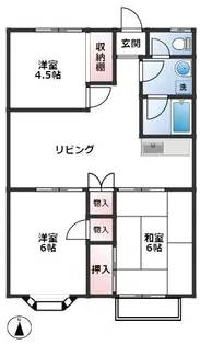 クレイドル青山【2階】の間取り