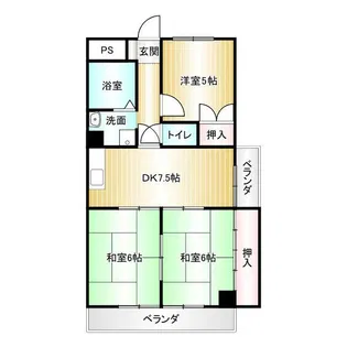サンハイツ寺田【3階】の間取り