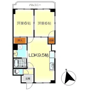 白島2NDビル【1階】の間取り