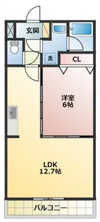 メトルオヴェール【3階】の間取り