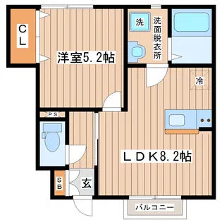 ラクラス通町【1階】の間取り