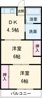 れいろうハイツII【1階】の間取り