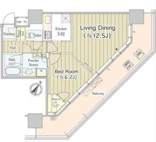 ユニゾンタワー【13階】の間取り