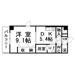 レジデンス黒金【4階】の間取り