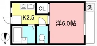 第五美咲グリーンハイツ【2階】の間取り