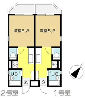 レジデント桜坂【1階】の間取り