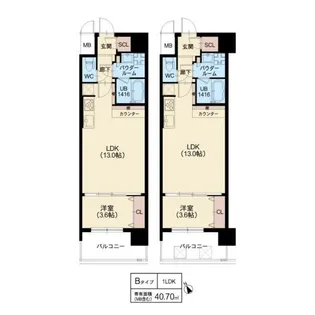スプランディッド福島WEST【3階】の間取り