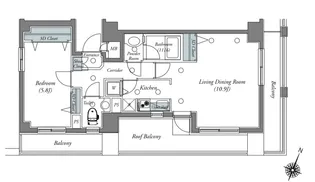 メインステージ松濤【8階】の間取り