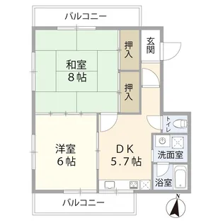 KMコーポI【2階】の間取り